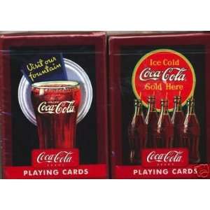  2 Decks Coca Cola Coke Fountain Playing Cards