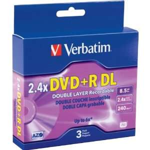  NEW 2.4x Double Layer DVD+R   3 Pack (Memory & Blank Media 