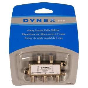    DynexTM   4 Way Coaxial Cable Splitter DX AD114 Electronics