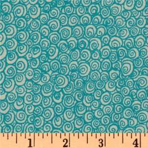  44 Wide Wildwood Collection Curlies Aqua Fabric By The 