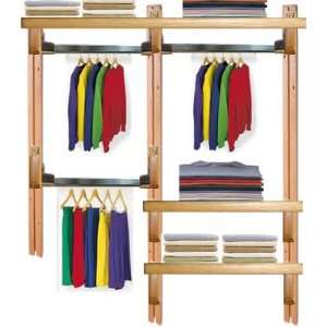 Adjustable Wall Mounting Oak Closet Organizer by Wooden You Shelving 